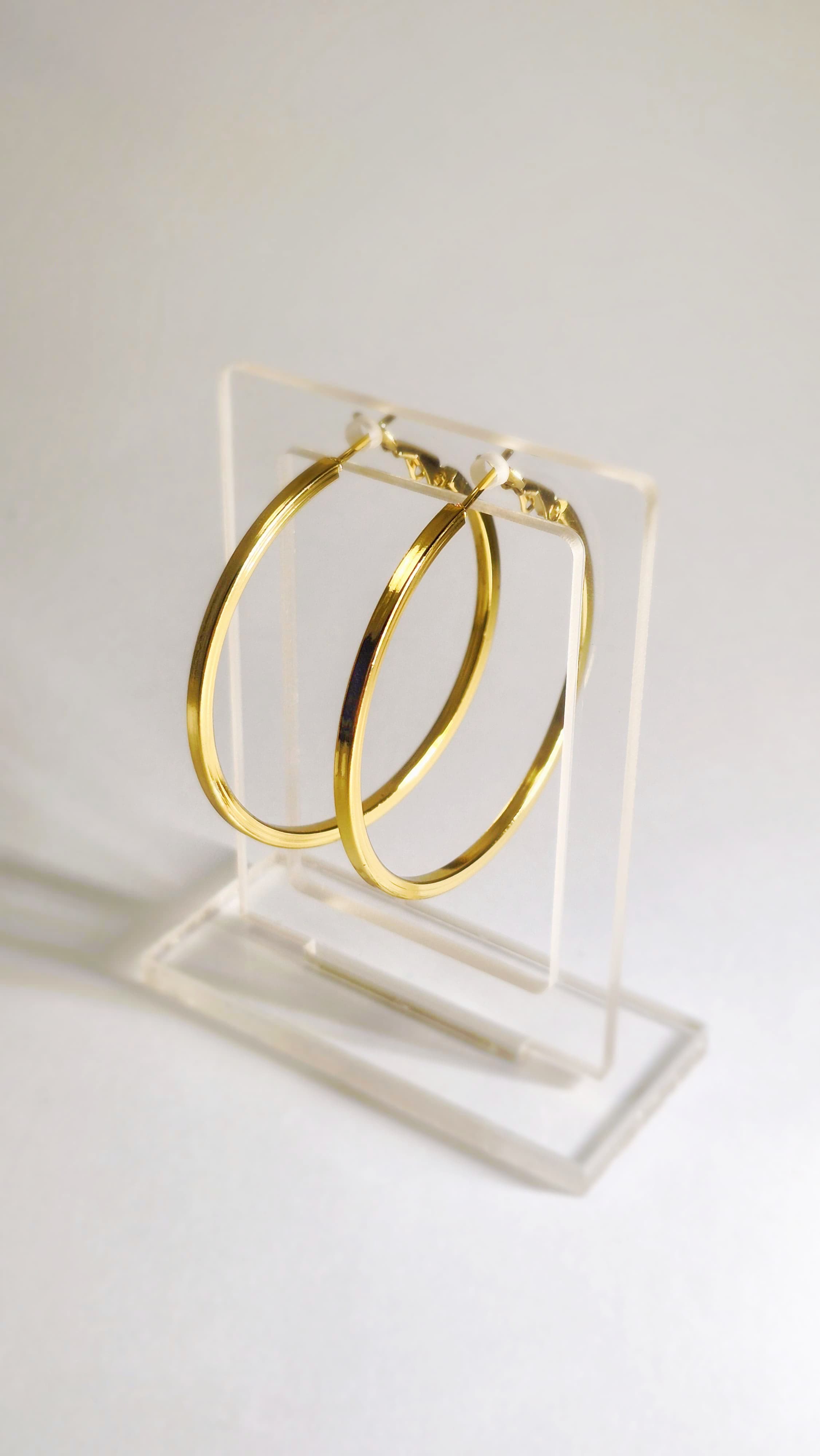 Bi-Takı | Gold Halka Çelik Küpe