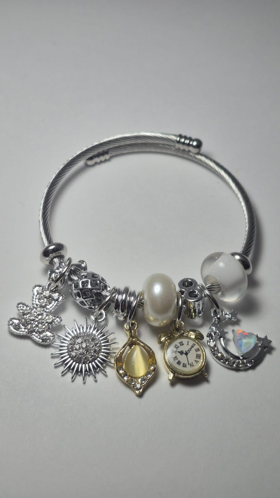 Bi-Takı | Şans Getiren Charm Çelik Bileklik